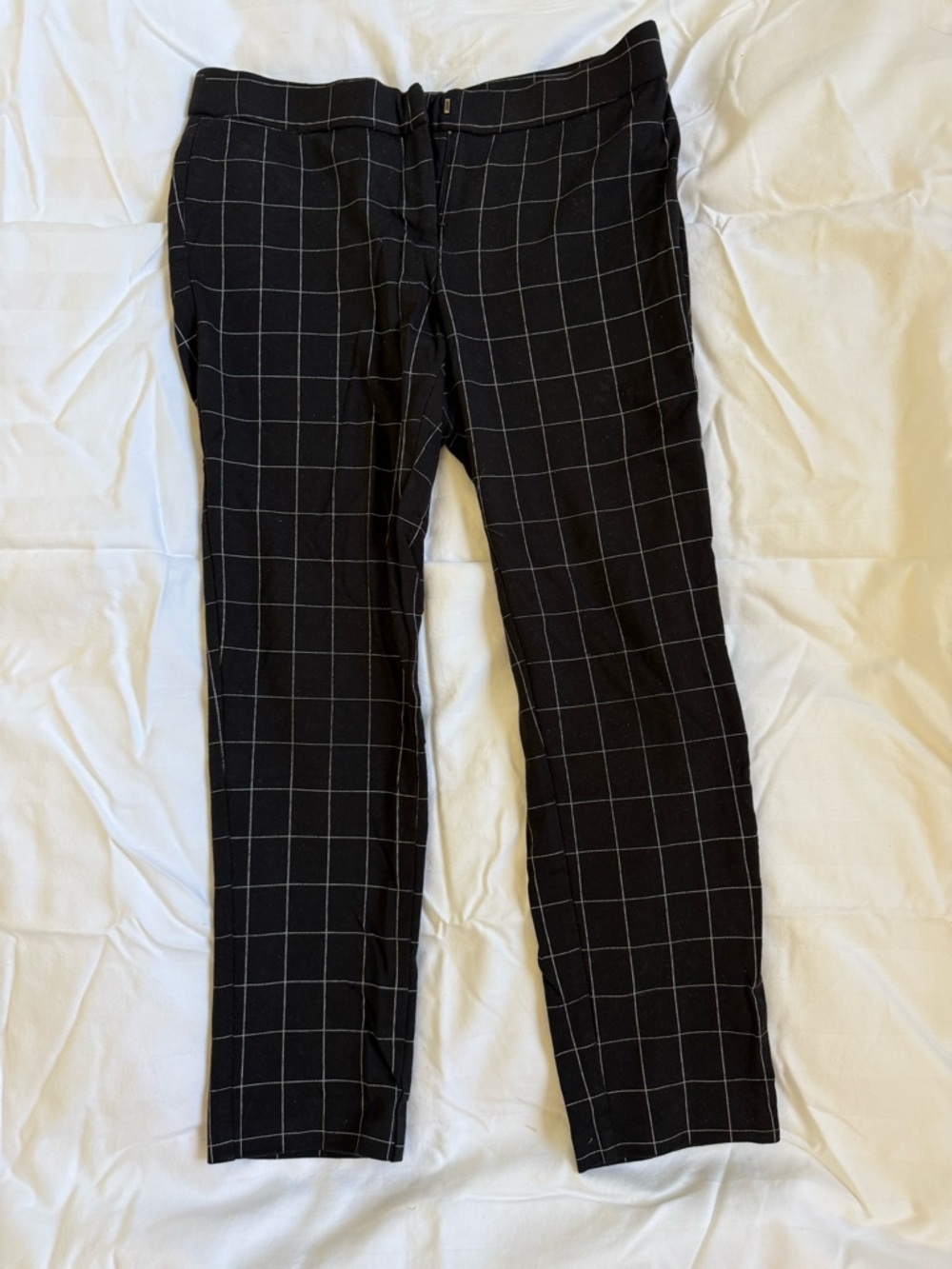 Women’s Amanda + Chelsea Black and White Window Pane Ankle Pants